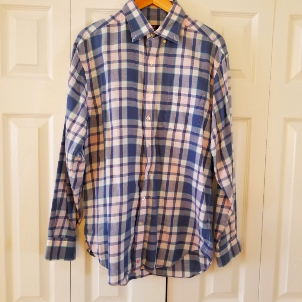 Vineyard Vines Classit Fit Murray Long Sleeve Shirt Size Medium